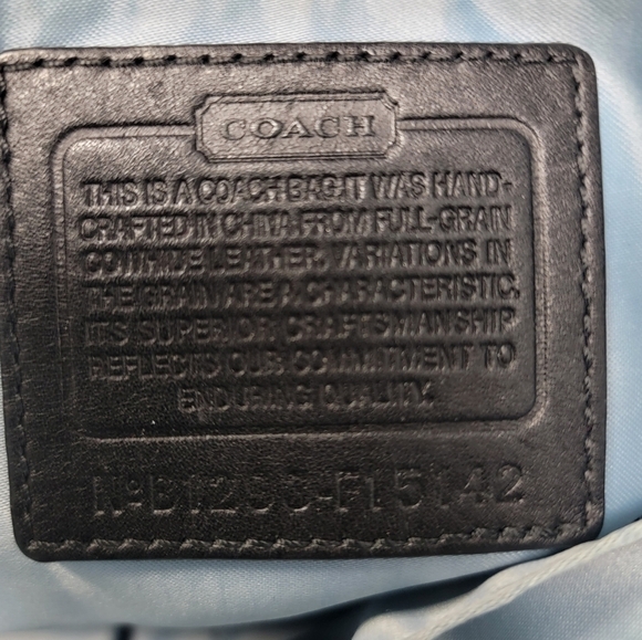 Coach | Signature Satchel Black Leather Tote Shoulder Bag - Picture 5 of 8